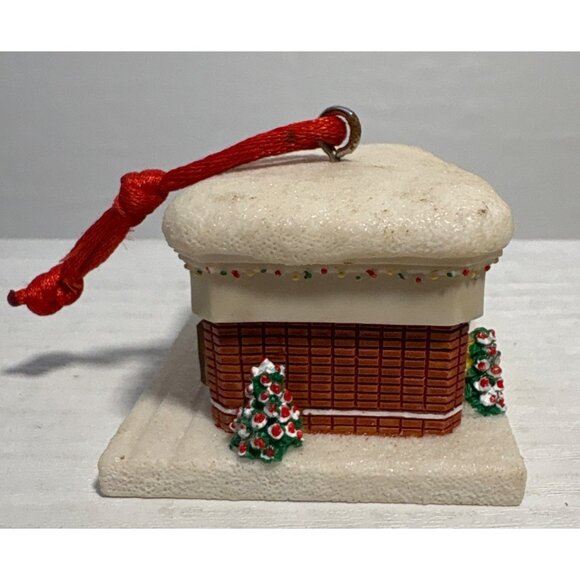 Tim Hortons Christmas Ornament Snowy Building With Red String - Picture 3 of 8